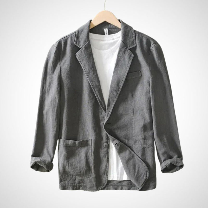 Lichte heren linnen blazer van katoenmix – Julian