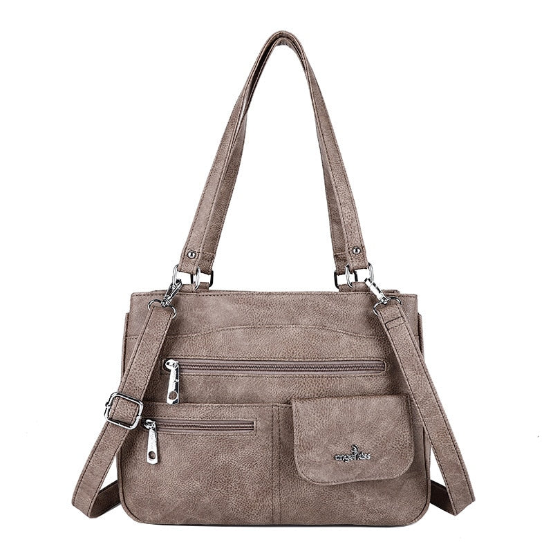 Multi-vakken Dames Schouder- en Crossbody Handtas – FlexiCarry