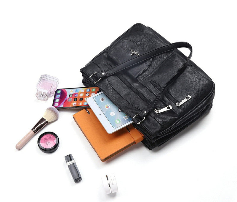 Multi-vakken Dames Schouder- en Crossbody Handtas – FlexiCarry