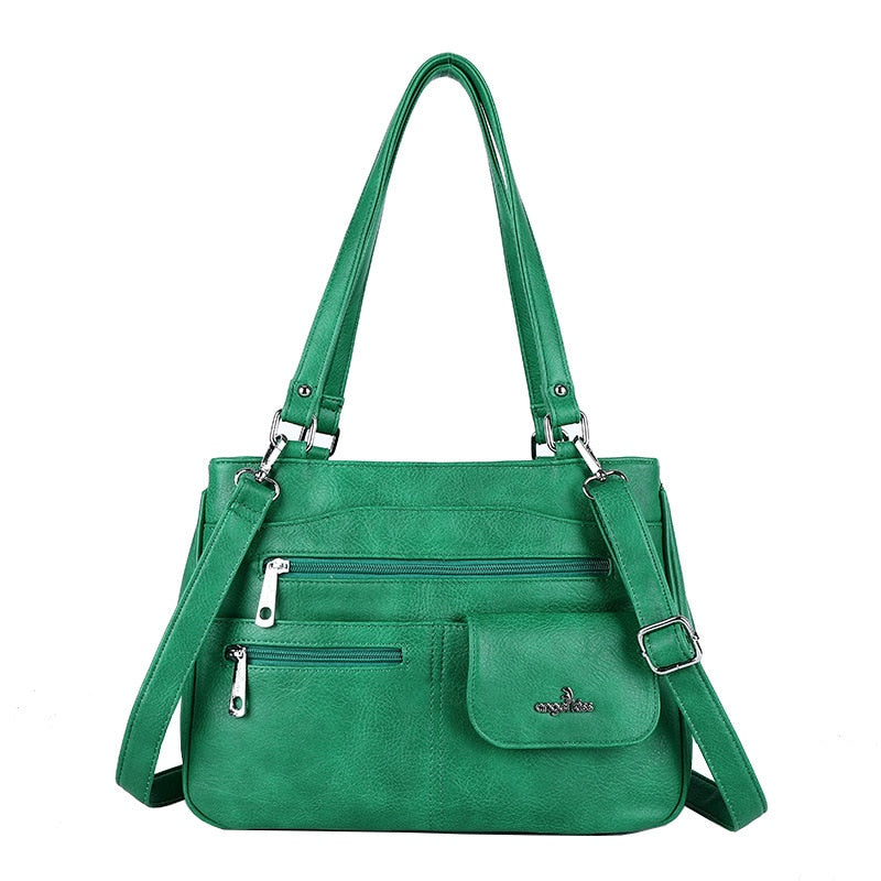Multi-vakken Dames Schouder- en Crossbody Handtas – FlexiCarry