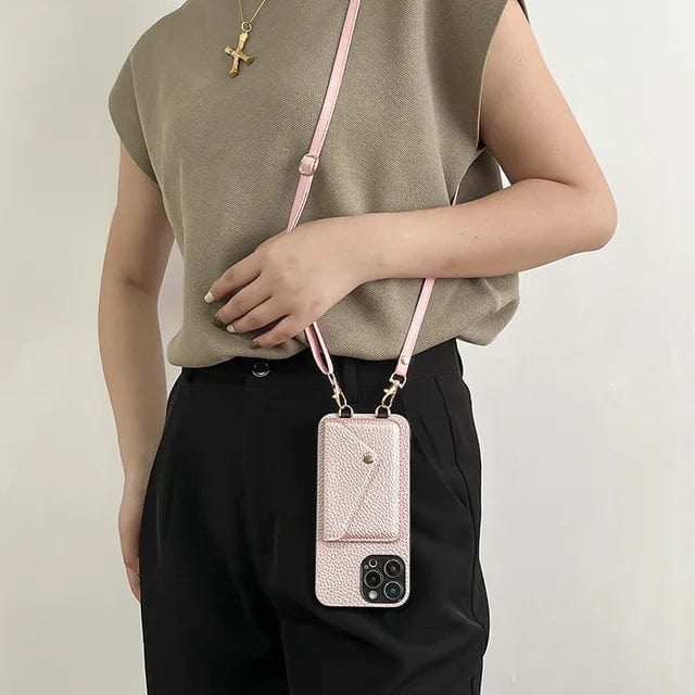 Leren Crossbody Telefoonhoes - Urban Chic