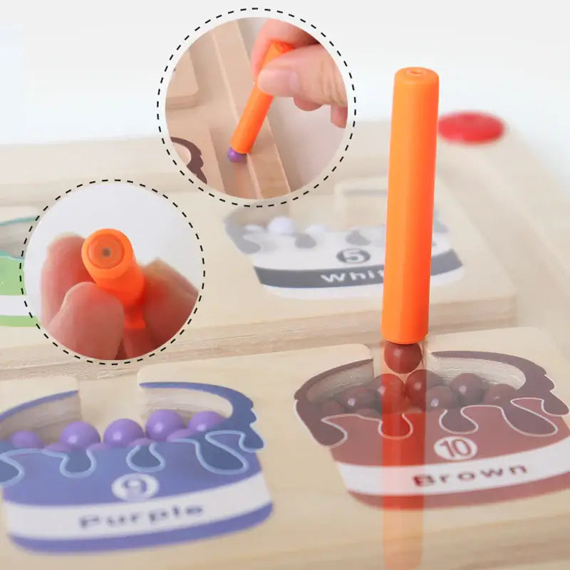 Magnetisch Tel- en Kleurlabyrint – ColorMaze
