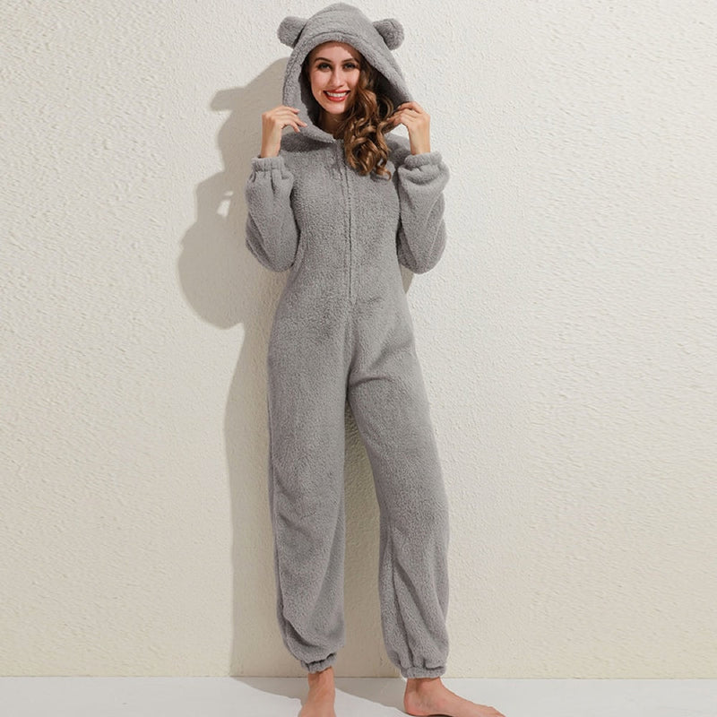Superzachte Fleece Onesie met Berenoortjes - BearHug