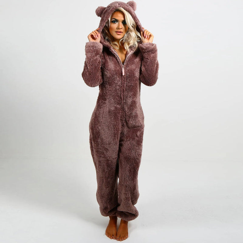 Superzachte Fleece Onesie met Berenoortjes - BearHug