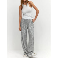 Zijdezachte Pailletten Broek - Luna