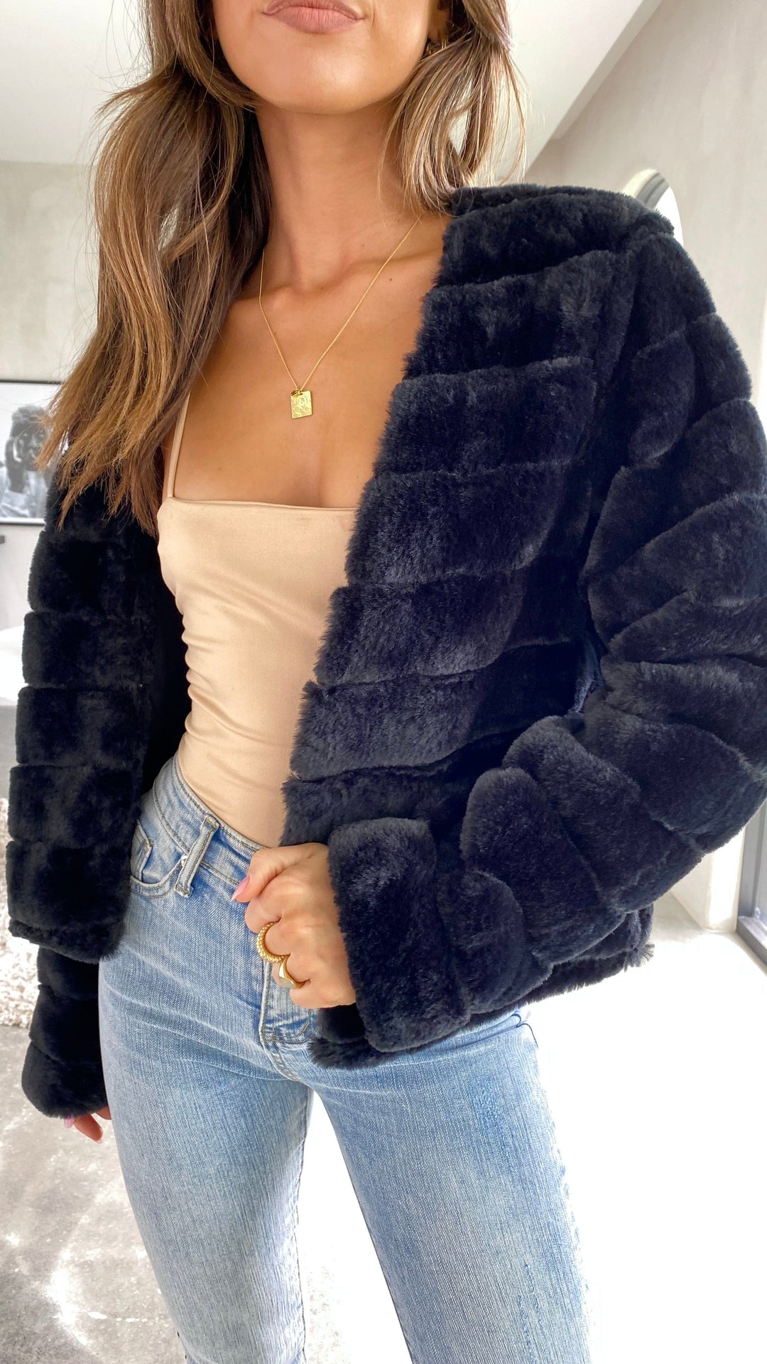 Luxe Dames Crop Jasje - Veloura