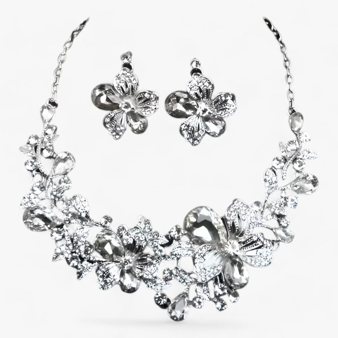Bruidssieradenset met Emaille Bloemen - Fleur