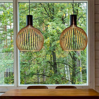 Handgemaakte Houten Hanglamp - RustikAura