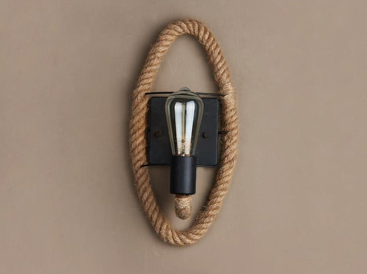 Vintage Touw Wandlamp - RusticRope