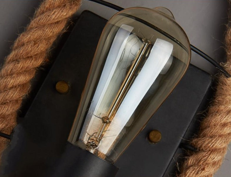 Vintage Touw Wandlamp - RusticRope