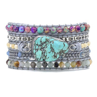 Turkoois Heling en Bescherming Wikkelarmband - Selina