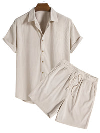 Trendy heren zomer-set met streepmotief - StrandStil