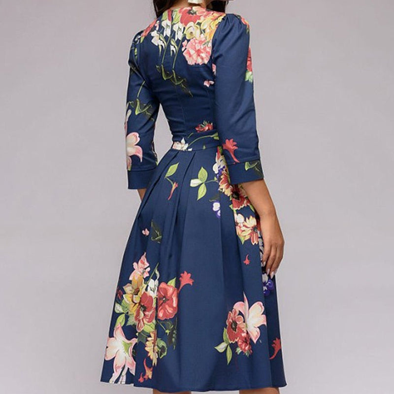 Retro Jurk met Bloemenprint – Florina