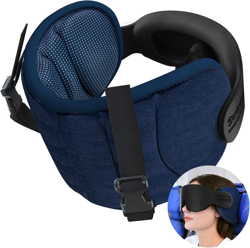 360° Reiskussen met Oogmasker en Hoofdsteunriem