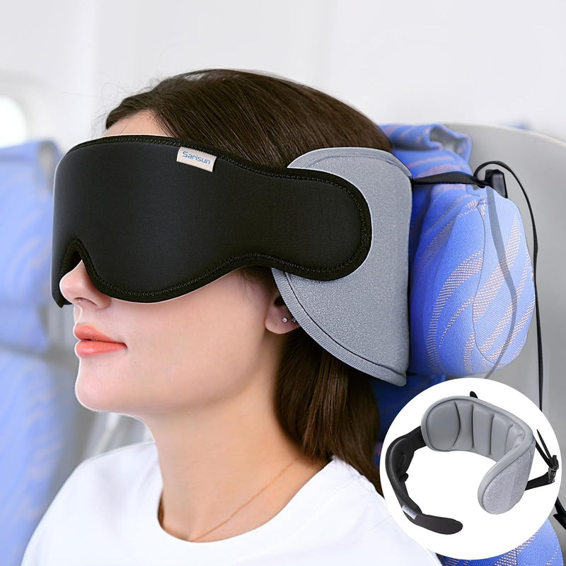 360° Reiskussen met Oogmasker en Hoofdsteunriem