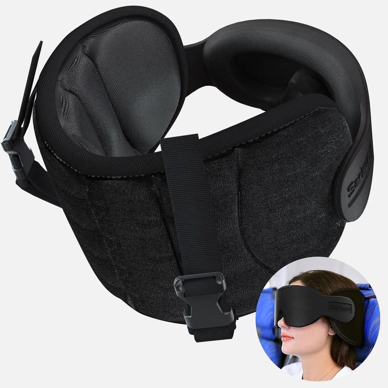 360° Reiskussen met Oogmasker en Hoofdsteunriem