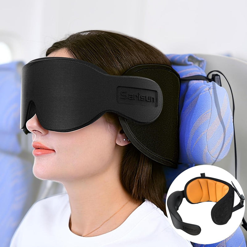 360° Reiskussen met Oogmasker en Hoofdsteunriem