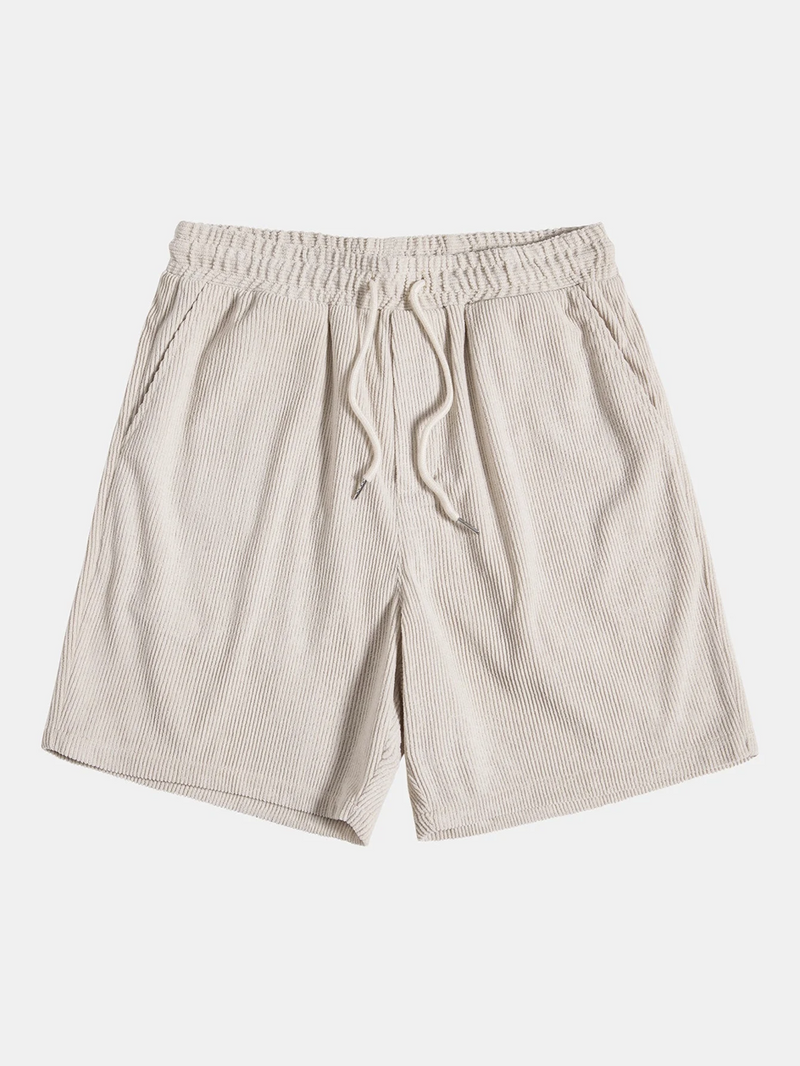 Stijlvolle heren zomer-set met shirt en corduroy shorts - SommerKern