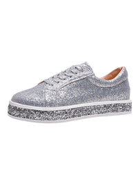 Stijlvolle Plateau Glitter Dames Sneakers - Sienna