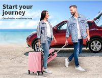 Twarda walizka podręczna z zamkiem i kółkami obrotowymi – Rosemont