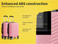 Twarda walizka podręczna z zamkiem i kółkami obrotowymi – Rosemont