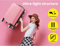 Twarda walizka podręczna z zamkiem i kółkami obrotowymi – Rosemont