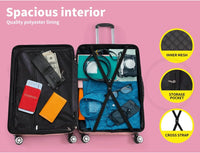 Twarda walizka podręczna z zamkiem i kółkami obrotowymi – Rosemont