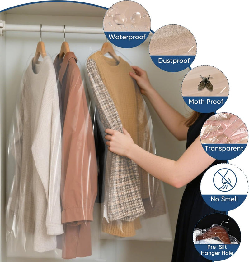 Transparante Kledinghoes Set – Set Beschermhoezen voor Kleding & Reizen (1 Kopen, 1 GRATIS)