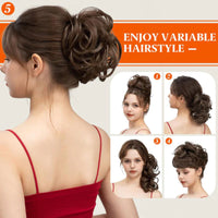 Messy Clip-in Bun met Zijclip – Elina