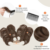 Messy Clip-in Bun met Zijclip – Elina
