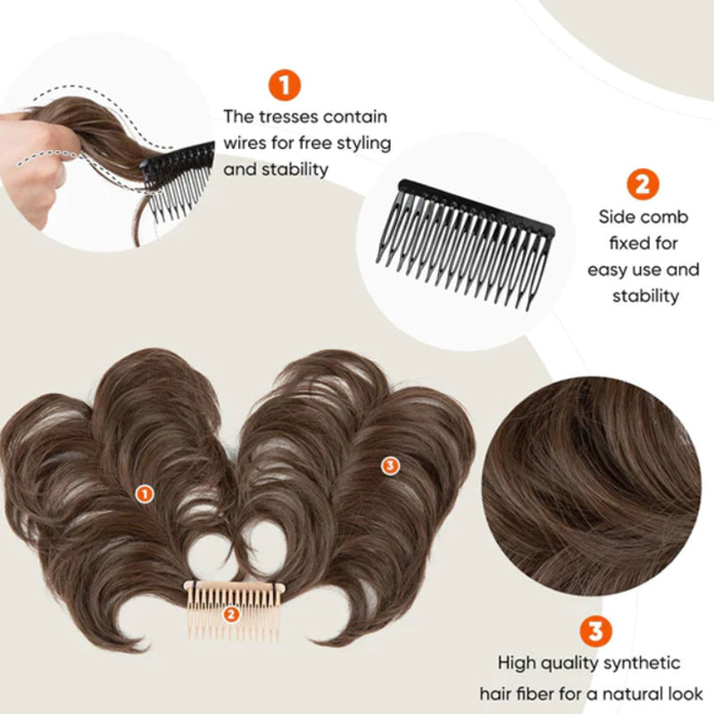 Messy Clip-in Bun met Zijclip – Elina