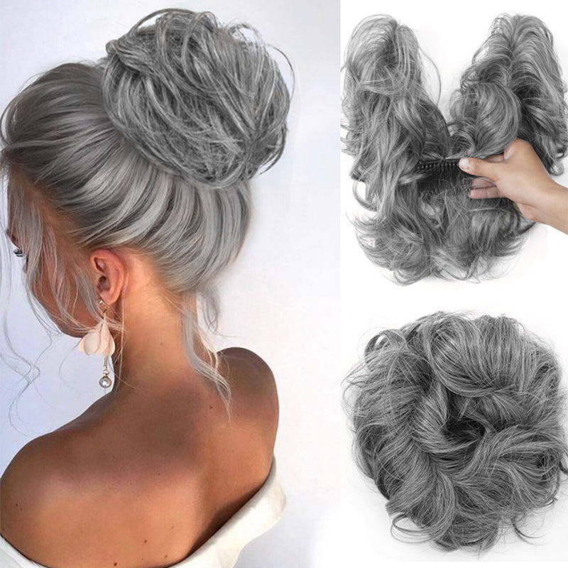 Messy Clip-in Bun met Zijclip – Elina