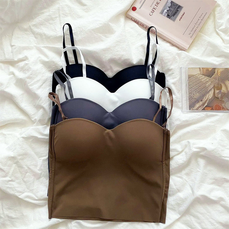 Set van 4 Luchtige Tanktops met Ingebouwde Bandeau BH - Tiana