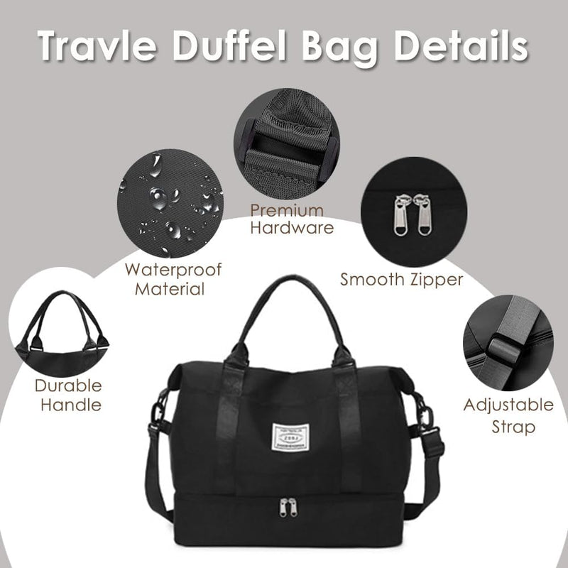Grote Reis Duffle Bag met Schoenvak & Toilettas – Goedkeurd voor Handbagage