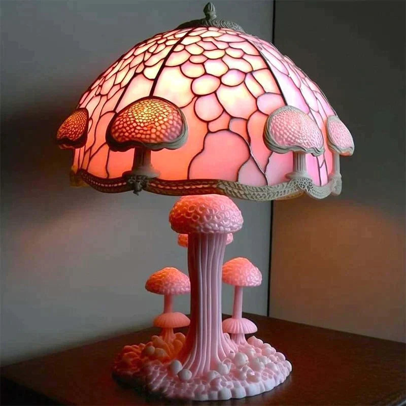 Betoverende Glas-in-lood Tafellamp - DreamGlow