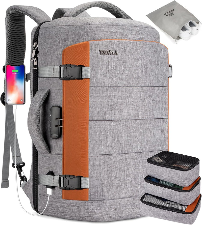 40L Waterbestendige Reis Laptop Rugzak met USB-poort & Antidiefstal Slot – AeroPack