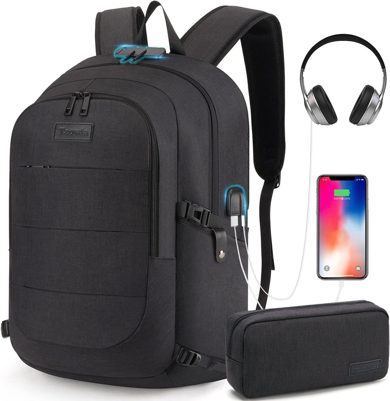 Extra Grote Anti-Diefstal Laptop- en Reisrugzak met USB-poort - 30–50L