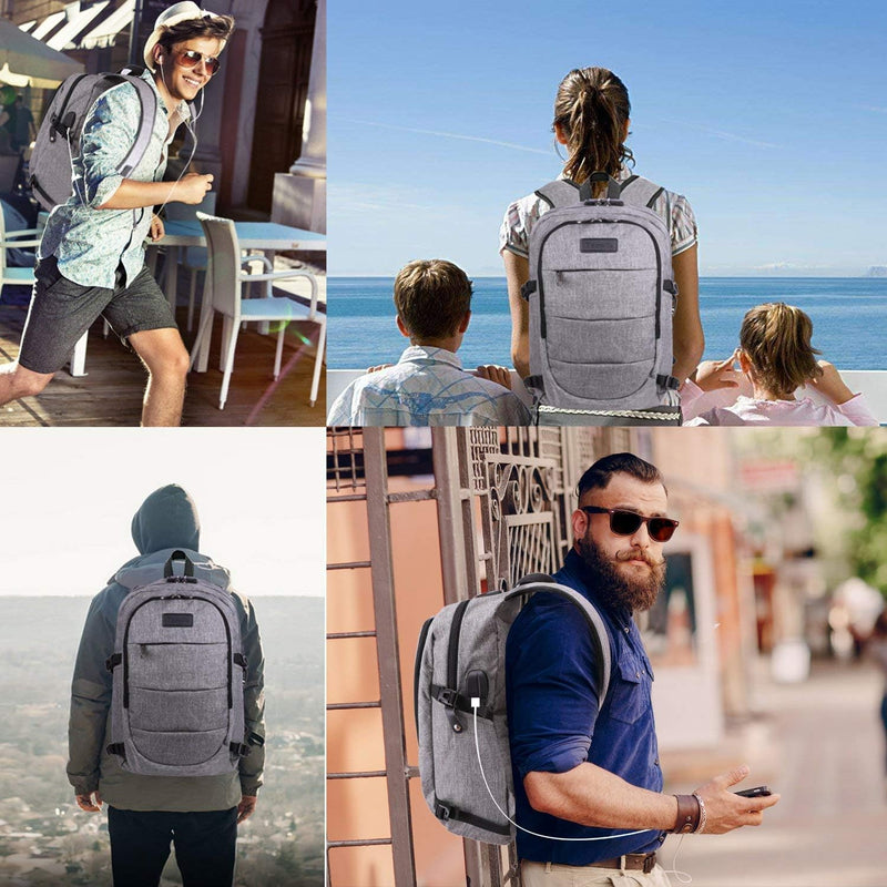 Extra Grote Anti-Diefstal Laptop- en Reisrugzak met USB-poort - 30–50L