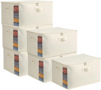 Canvas Kleding Opberg Organizer Set – Dubbele Rits Tas met Handgrepen & Kijkvenster
