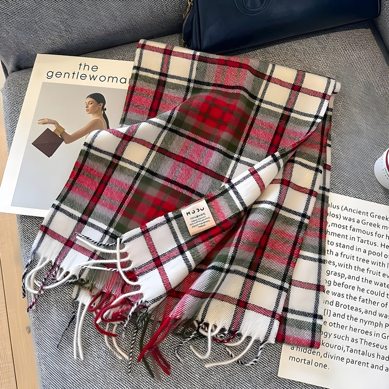 Stijlvolle Brits Geruite Kasjmier Dames Wintersjaal - Victoria