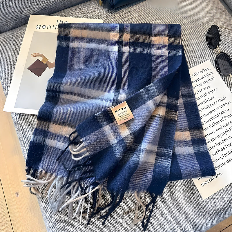 Stijlvolle Brits Geruite Kasjmier Dames Wintersjaal - Victoria