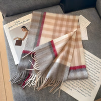 Stijlvolle Brits Geruite Kasjmier Dames Wintersjaal - Victoria