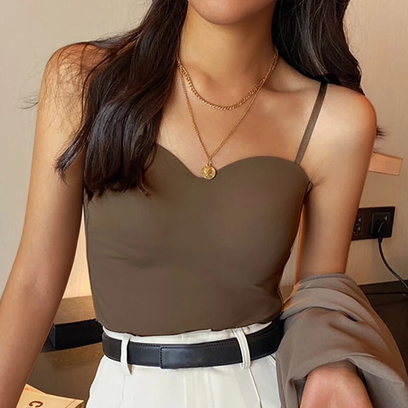 Set van 4 Luchtige Tanktops met Ingebouwde Bandeau BH - Tiana