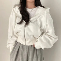 Kort Dames Vest met Capuchon en Oversized Pasvorm – Rinette