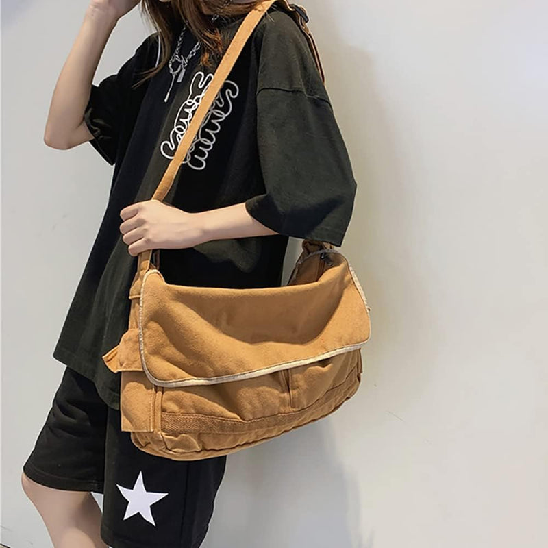 Vintage Canvas Schoudertas – Aelric