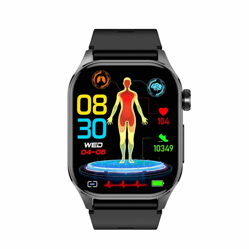 Smartwatch z EKG, monitorowaniem poziomu cukru we krwi i ciśnienia krwi - HealthSync