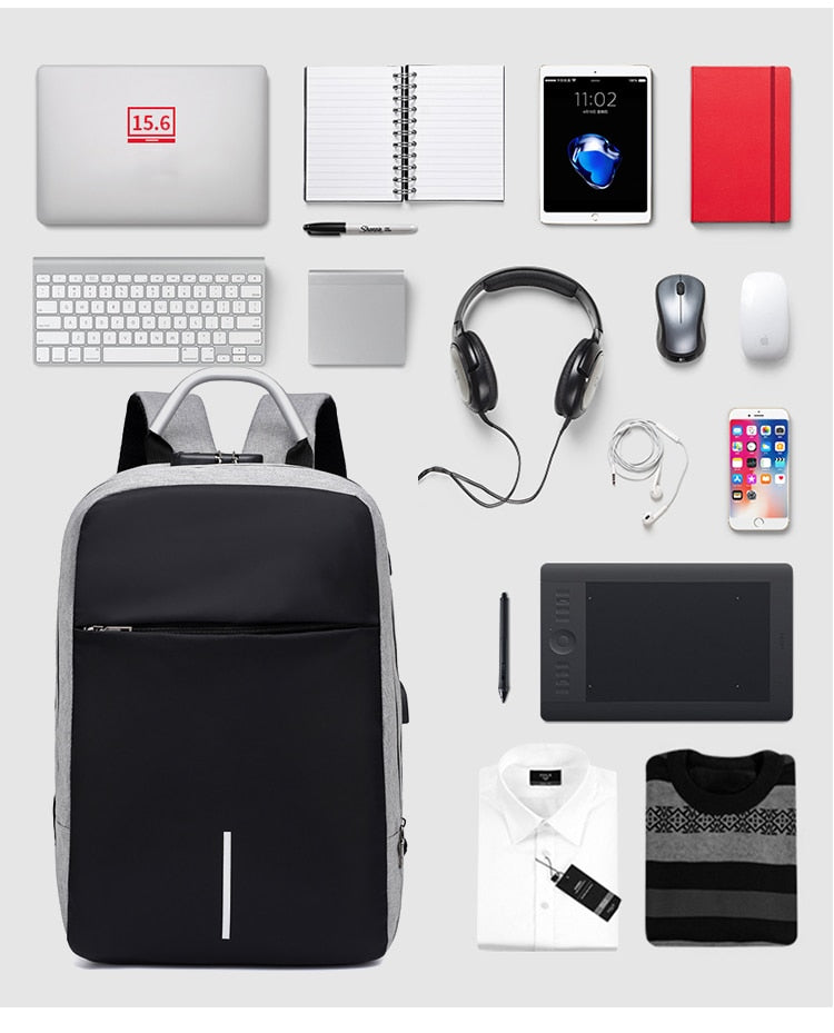 Waterdichte Antidiefstal Rugzak met USB Oplaadpoort – SafeCarry