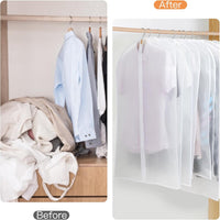 PEVA Kledinghoes Set – 12-Pack Hangende Kledinghoezen in 3 Maten (1 Kopen, Krijg 1 GRATIS)