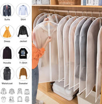 PEVA Kledinghoes Set – 12-Pack Hangende Kledinghoezen in 3 Maten (1 Kopen, Krijg 1 GRATIS)