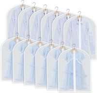 PEVA Kledinghoes Set – 12-Pack Hangende Kledinghoezen in 3 Maten (1 Kopen, Krijg 1 GRATIS)